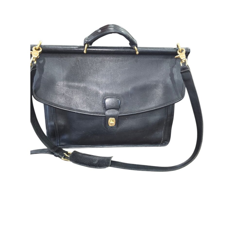 Vintage Coach Beekman briefcase crafted from black glove tanned leather Unisex